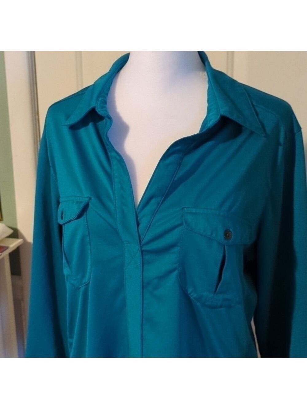 OGIO Polo Shirt Ladies Large Teal V-Neck - Picture 10 of 13